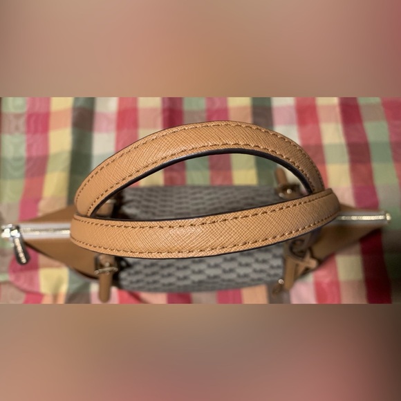Michael Kors Charlotte Tan and Brown Tote Bag - Picture 6 of 6